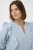Kaffe Curve Lenia Flounce Shirt Powder Blue Stripe - Blouseshirts - 
