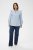 Kaffe Curve Lenia Flounce Shirt Powder Blue Stripe - Blouseshirts - 