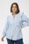 Kaffe Curve Lenia Flounce Shirt Powder Blue Stripe - Blouseshirts - 