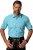 JP1880 Shirt Traditional Short Sleeve Turquoise - Overhemden - Overhemden Grote Maten Heren