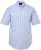 JP1880 Shirt Traditional Short Sleeve Checked Light Blue - Overhemden - Overhemden Grote Maten Heren