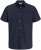 Jack & Jones Henry Slub Short Sleeve Navy - Overhemden - Overhemden Grote Maten Heren