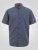 D555 Melrose Navy Icon AOP Button Down Collar Short Sleeve Navy - Shirts met korte mouwen - Grote Maten Overhemden Korte Mouw