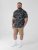 D555 Rick Geometric Print Short Sleeve Shirt Navy - Overhemden - Overhemden Grote Maten Heren
