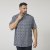 North Latitude 61114 Jersey Overhemd met All-Over Print Marineblauw - Overhemden - Overhemden Grote Maten Heren