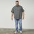 North Latitude 61306 Korte Mouw Overshirt Donkergroen - Overhemden - Overhemden Grote Maten Heren