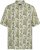 North Latitude 61310 Viscose Overhemd met All-Over Print Olijfgroen - Overhemden - Overhemden Grote Maten Heren