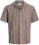 Jack & Jones Montauk Crochet Short Sleeve Shirt Dark Red - Shirts met korte mouwen - Grote Maten Overhemden Korte Mouw