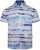 Kam Jeans 6065 Faded Leaf Short Sleeve Shirt Blue - Overhemden - Overhemden Grote Maten Heren