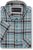 Kam Jeans 6339 Checked Short Sleeve Shirt Mineral Blue - Overhemden - Overhemden Grote Maten Heren