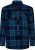 Kam Jeans 6353 Western Check Shirt Navy - Overhemden - Overhemden Grote Maten Heren