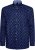 Kam Jeans 6364 All Over Floral Print Long Sleeve Shirt Navy - Overhemden - Overhemden Grote Maten Heren