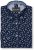 Kam Jeans 6364 All Over Floral Print Long Sleeve Shirt Navy - Overhemden - Overhemden Grote Maten Heren