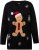 Ulla Popken Gingerbread Man Christmas Sweater Black - Sweaters & hoodies - 