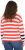 Ulla Popken Mixed Stripe Long Sleeve Sweater Hibiscus Red - Sweaters & hoodies - 