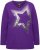 Ulla Popken Sequined Star Rolled Edge Sweater Dark Purple - Sweaters & hoodies - 