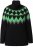 Ulla Popken Neon Alpine Pattern Long Sleeve Turtleneck Sweater Apple Green - Sweaters & hoodies - 
