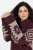Ulla Popken Aztec Pattern Turtleneck Sweater Plum - Sweaters & hoodies - Warme Sweatshirts, Hoodies & Truien