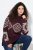 Ulla Popken Aztec Pattern Turtleneck Sweater Plum - Sweaters & hoodies - Warme Sweatshirts, Hoodies & Truien