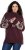 Ulla Popken Aztec Pattern Turtleneck Sweater Plum - Sweaters & hoodies - 