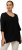 Ulla Popken Oversized 3/4 Sleeve V-Neck Sweater Black - Sweaters & hoodies - 