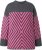 Ulla Popken Graphic Stripe Long Sleeve Turtleneck Sweater Flamingo - Sweaters & hoodies - 
