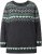 Ulla Popken Norwegian Style Pastel Tone Long Sleeve Sweater Dark Grey Melange - Sweaters & hoodies - 