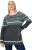 Ulla Popken Norwegian Style Pastel Tone Long Sleeve Sweater Dark Grey Melange - Sweaters & hoodies - 