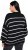 Ulla Popken Oversized Striped Balloon Sleeve Sweater Black - Sweaters & hoodies - 