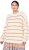 Ulla Popken Oversized Striped Balloon Sleeve Sweater Off-White - Sweaters & hoodies - 