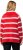 Ulla Popken Stripe Fine Knit Turtleneck Sweater Light Red - Sweaters & hoodies - 