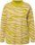 Ulla Popken Zebra Print Mock Turtleneck Long Sleeve Sweater Yellow Green - Sweaters & hoodies - 