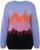 Ulla Popken Long Sleeve Knit Mountain Range Sweater Bright Purple - Sweaters & hoodies - 