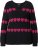 Ulla Popken Heart Print Long Sleeve V-Neck Sweater Black - Sweaters & hoodies - 