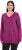 Ulla Popken Casual V-Neck Long Sleeve Sweater Berry - Sweaters & hoodies - 