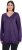 Ulla Popken Casual V-Neck Long Sleeve Sweater Deep Violet - Sweaters & hoodies - 