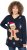 Ulla Popken Gingerbread Man Christmas Sweater Navy - Sweaters & hoodies - 