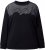 Ulla Popken Tulle Panel Sweatshirt Black - Sweaters & hoodies - 