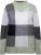 Ulla Popken Grand Check Long Sleeve Sweater Sage Green - Sweaters & hoodies - 