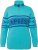 Ulla Popken Apres Ski Long Sleeve Troyer Collar Sweater Bright Turquoise - Sweaters & hoodies - 