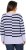 Ulla Popken Split Stripe Long Sleeve V-Neck Sweater Blue Grey - Sweaters & hoodies - 