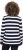 Ulla Popken Striped Polo Collar Long Sleeve Sweater Navy - Sweaters & hoodies - 