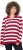 Ulla Popken Striped Polo Collar Long Sleeve Sweater Ruby Red - Sweaters & hoodies - 