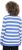 Ulla Popken Striped Polo Collar Long Sleeve Sweater Aegean Blue - Sweaters & hoodies - 