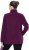 Ulla Popken Modular Fleece Zip Front Jacket Dark Cherry - Sweaters & hoodies - 