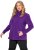 Ulla Popken Modular Fleece Zip Front Jacket Dark Plum - Sweaters & hoodies - 