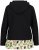 Ulla Popken Ruffle Hem A-line Fit Hooded Sweatshirt Black - Sweaters & hoodies - 