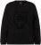 Ulla Popken Flock Print Long Sleeve Crew Neck Sweatshirt Black - Sweaters & hoodies - 