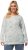 Ulla Popken Tie-Dyed Long Sleeve Sweatshirt Snow White - Sweaters & hoodies - 