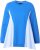 Ulla Popken Pinstripe Gore Long Sleeve Sweatshirt Peacock Blue - Sweaters & hoodies - 